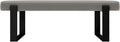 VANT Upholstered Bed Bench - Zigrino Mineral - Matte Black - Contemporary Modern, Bedroom Bench Seat, Hallway, or Entryway