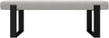 VANT Upholstered Bed Bench - Ribbed Stone - Matte Black - Contemporary Modern, Bedroom Bench Seat, Hallway, or Entryway
