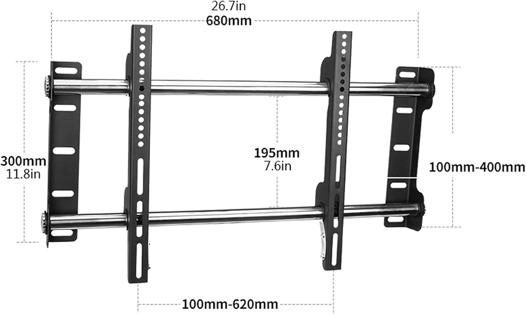 Universal TV Stand TV Stand Base Stainless Steel TV Mount Low Profile TV Wall Mount Bracket Universal Fixed Wall TV Bracket Fits Most 32 to 100 Inch Flat Panel LCD TV Tv Stand Moun,a-L