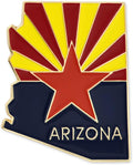 PinMart State Shape Flag Lapel Pin