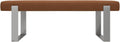 VANT Upholstered Bed Bench - Ribbed Terracotta - Brushed Nickel - Contemporary Modern, Bedroom Bench Seat, Hallway, or Entryway