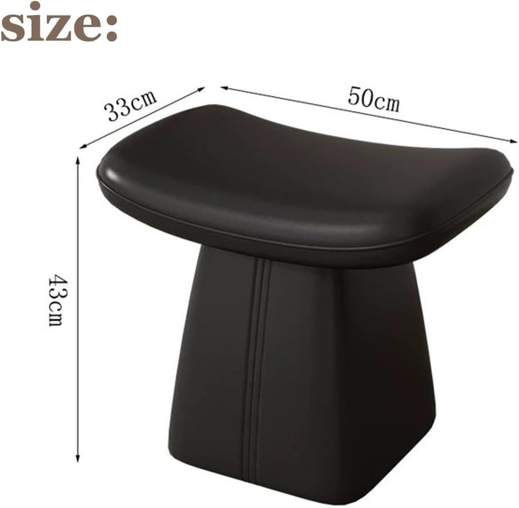 Vanity Chair Wooden Frame Makeup Stool Dressing Dinning Chair Leather Upholstered Vanity Bench for Living Room,Living Room