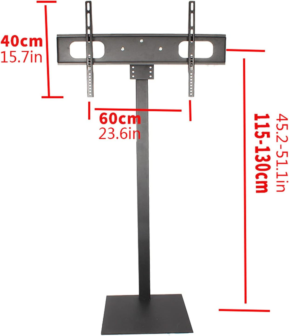 Universal TV Stand TV Stand Base Floor TV Stand Mount Mobile TV Monitor Tilt Swivel Stand 32'-55' Universal LCD TV Stand Height Adjustable, Holds Up to 99lbs, VESA(