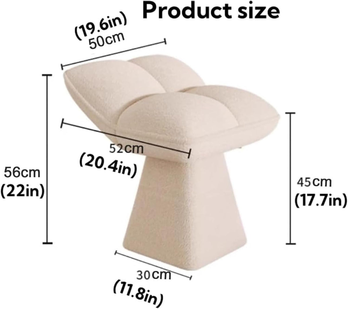 Upholstered Vanity Stool Accent Chair Makeup Chair Vanity Bench Ottoman Stools for Makeup Room Living Room,Living Room