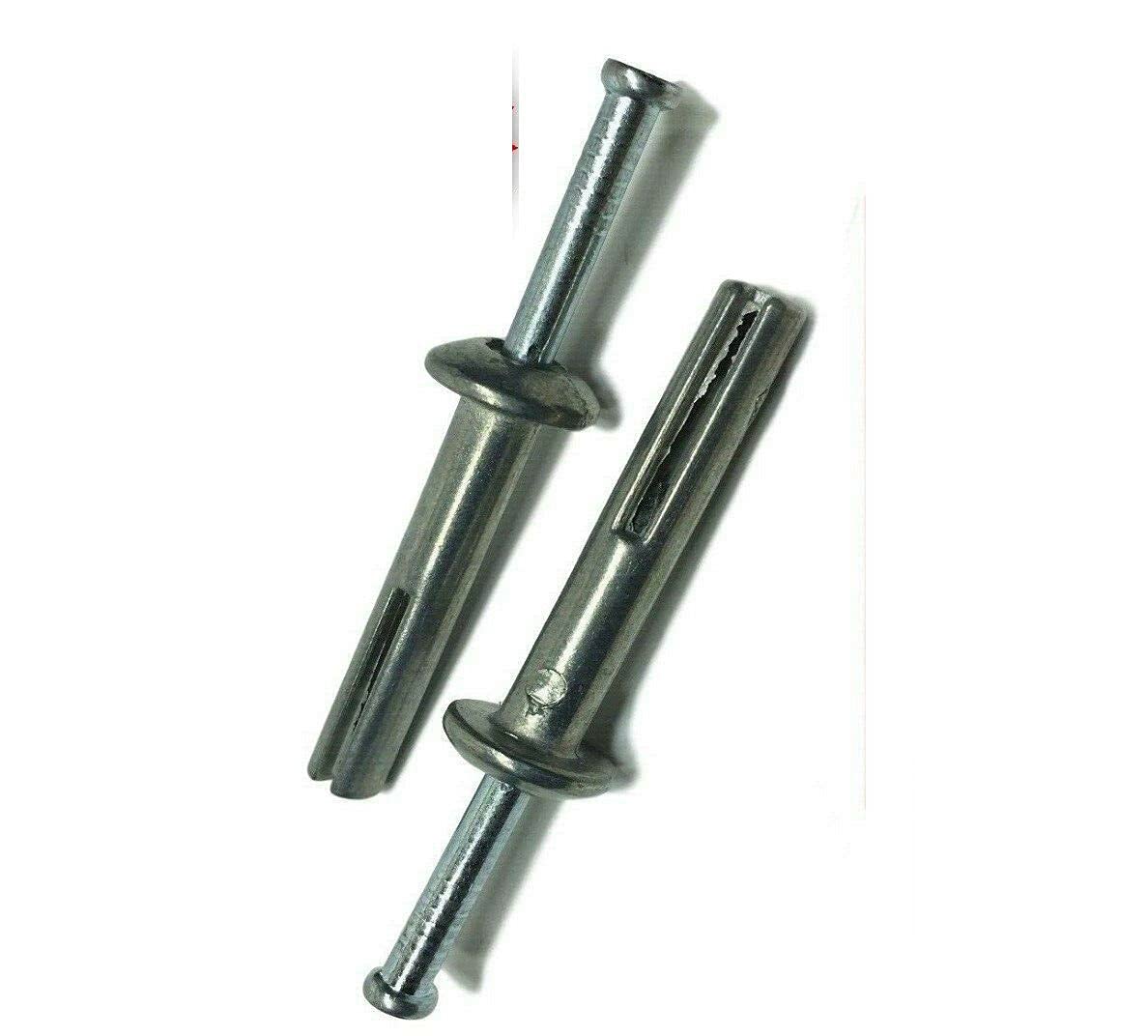 KolotovichTool Pack of 100, 1/4' x 3' Nail-On Concrete Expansion Anchor Drive Pin Alloy Zinc Fastener Kit Bolt Set RE-5093DD