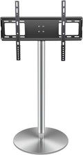 Universal TV Stand TV Bracket Floor TV Stand Mount Universal TV Stand with Round Stainless Steel Base Swivel TV Stand Base Height Adjustable TV Stand for 37 to 75 Inch TVs TV Monitor Holder Rack