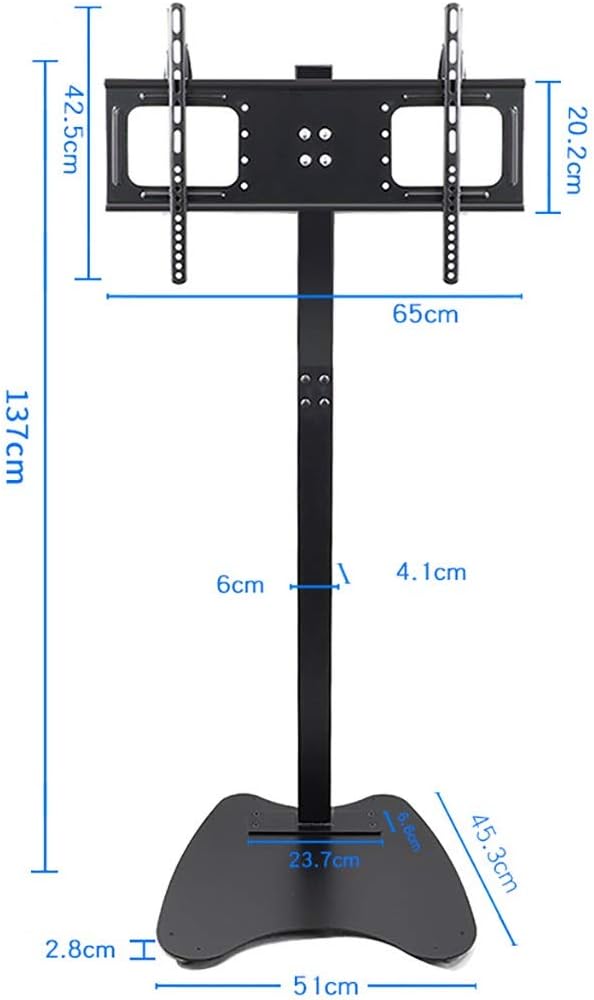 Universal TV Stand Floor TV hanger, universal TV stand, monitor stand sub-base, TV mobile stand, mobile LCD universal cart, anti-knock arc angle, pulley design