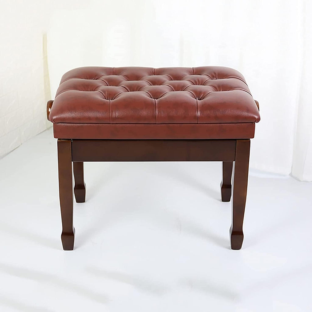 Piano Stool Piano Bench Dressing Table Stool Piano Bench Height Adjustable Padded Keyboard Bench Piano Stool Keyboard Bench Vanity Stool, Strong Load Capacity &,Walnut