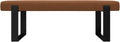 VANT Upholstered Bed Bench - Ribbed Terracotta - Matte Black - Contemporary Modern, Bedroom Bench Seat, Hallway, or Entryway