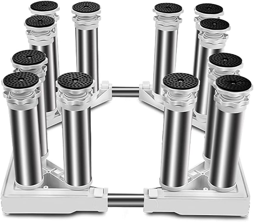 Adjustable Washing Machine Base Washing Machine Stand Universal Anti-Rust Heavy Duty Dryer Base Holder Bracket Length/Width 43-65cm Stand for Fridge, Air Conditioner, Dishwash