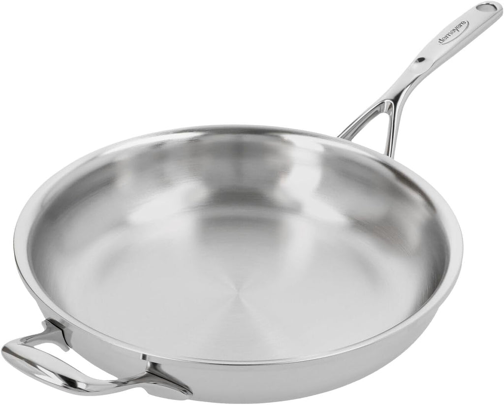 Demeyere Atlantis 7-Ply Stainless Steel Fry Pan with Helper Handle, 11'