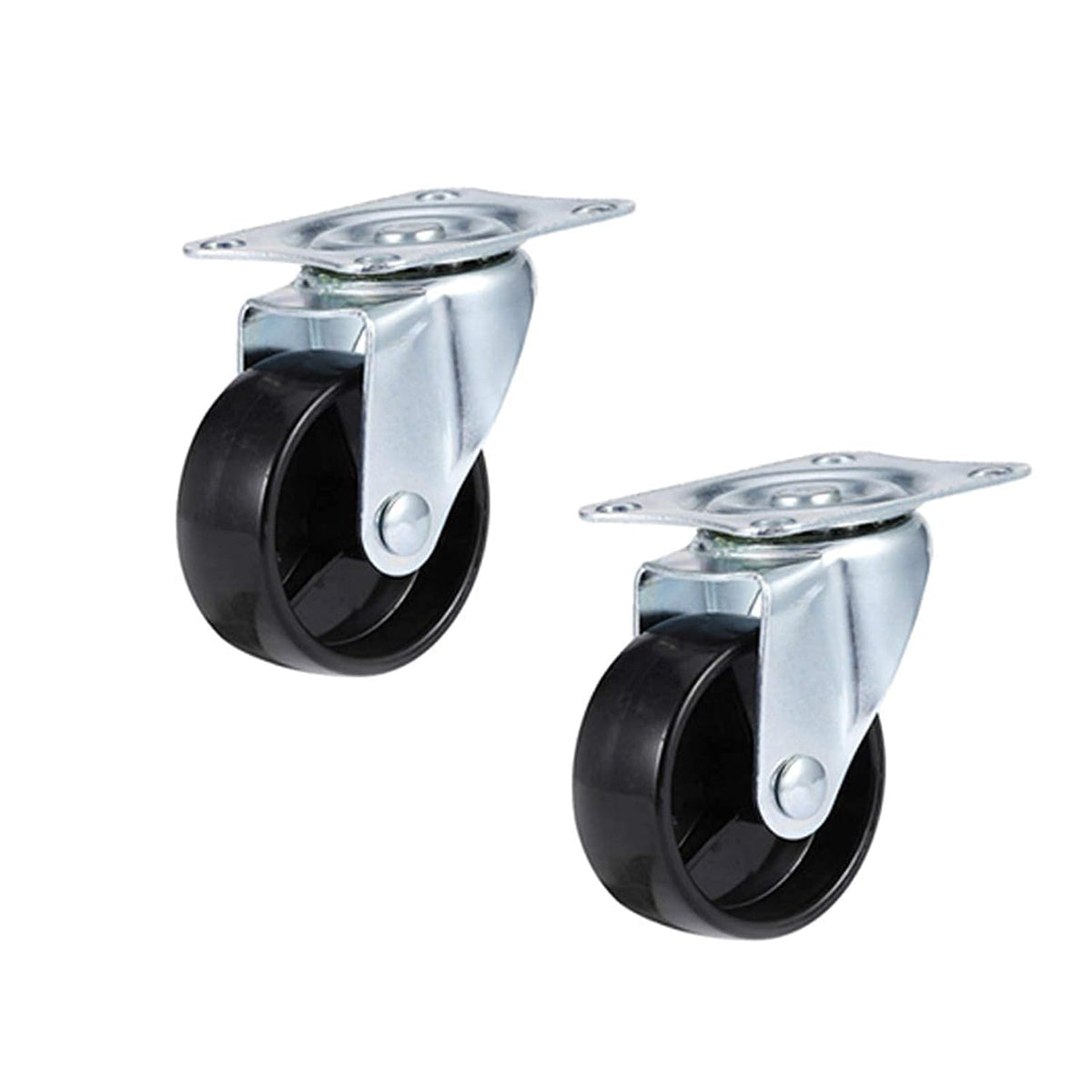 40mm Universal Rubber Plate Wheels for Industrial Tables and Chairs Flat Base Design Heavy-Duty Smooth Rolling Casters for Easy Mobility