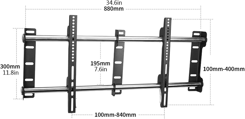 Universal Tv Stand Tv Stand Base Stainless Steel Tv Mount Low Profile Tv Wall Mount Bracket Universal Fixed Wall Tv Bracket Fits Most 32 to 100 Inch Flat Panel,a-XL