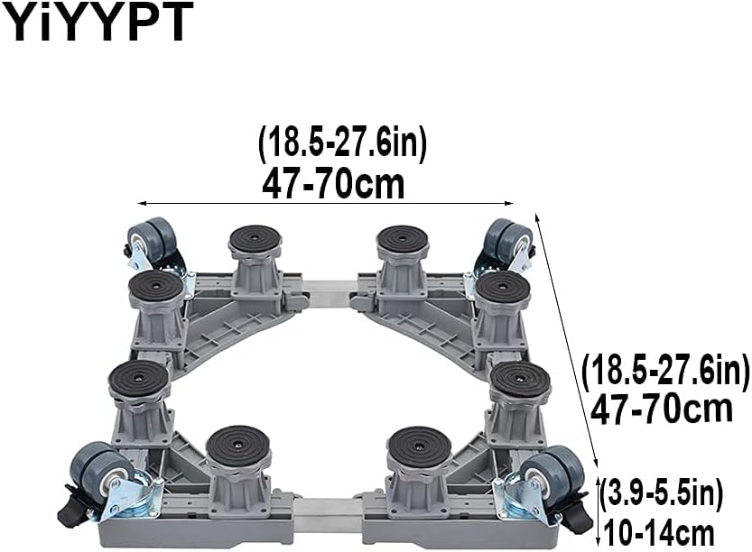 Adjustable Washing Machine Base Washing Machine Stand Base Heavy Duty 4 Legs Holder Bracket Height 15cm/20cm Universal Fridge zer Stand Base for Dryer, ice Maker, cookers,