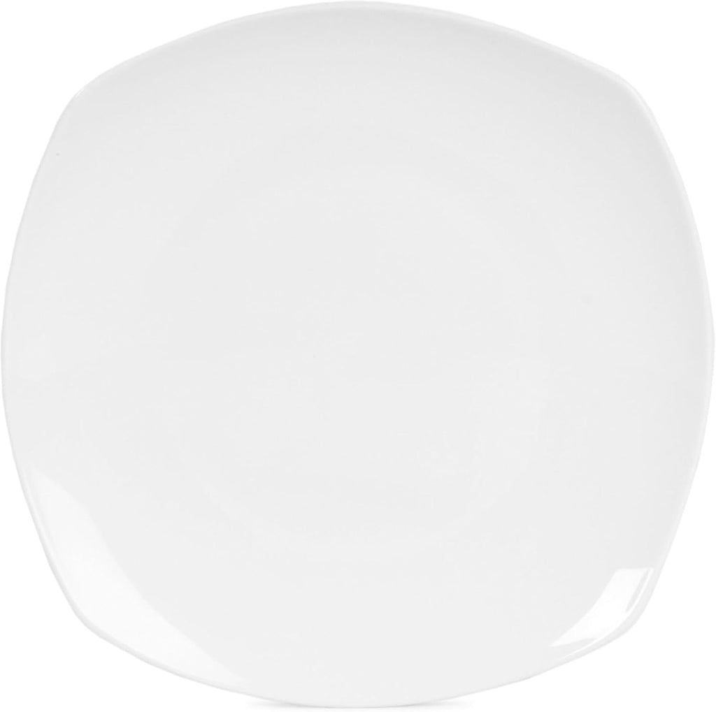 Everyday White by Fitz and Floyd Nevaeh Soft Square 12 Piece Dinnerware Set, Service for 4