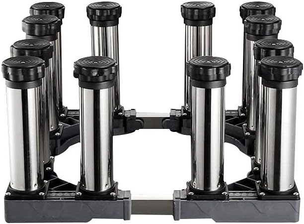 Adjustable Washing Machine Base Universal Base Dorm Fridge Stand Adjustable Length/Width 40-65cm Washing Machine Base with 4/8/12 Feet Fridge Trays Washer Bracket Height 24-27