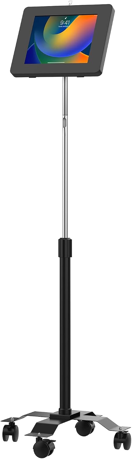 CTA Digital PAD-PARACGS Compact Mobile Floor Stand with Universal Security Enclosure