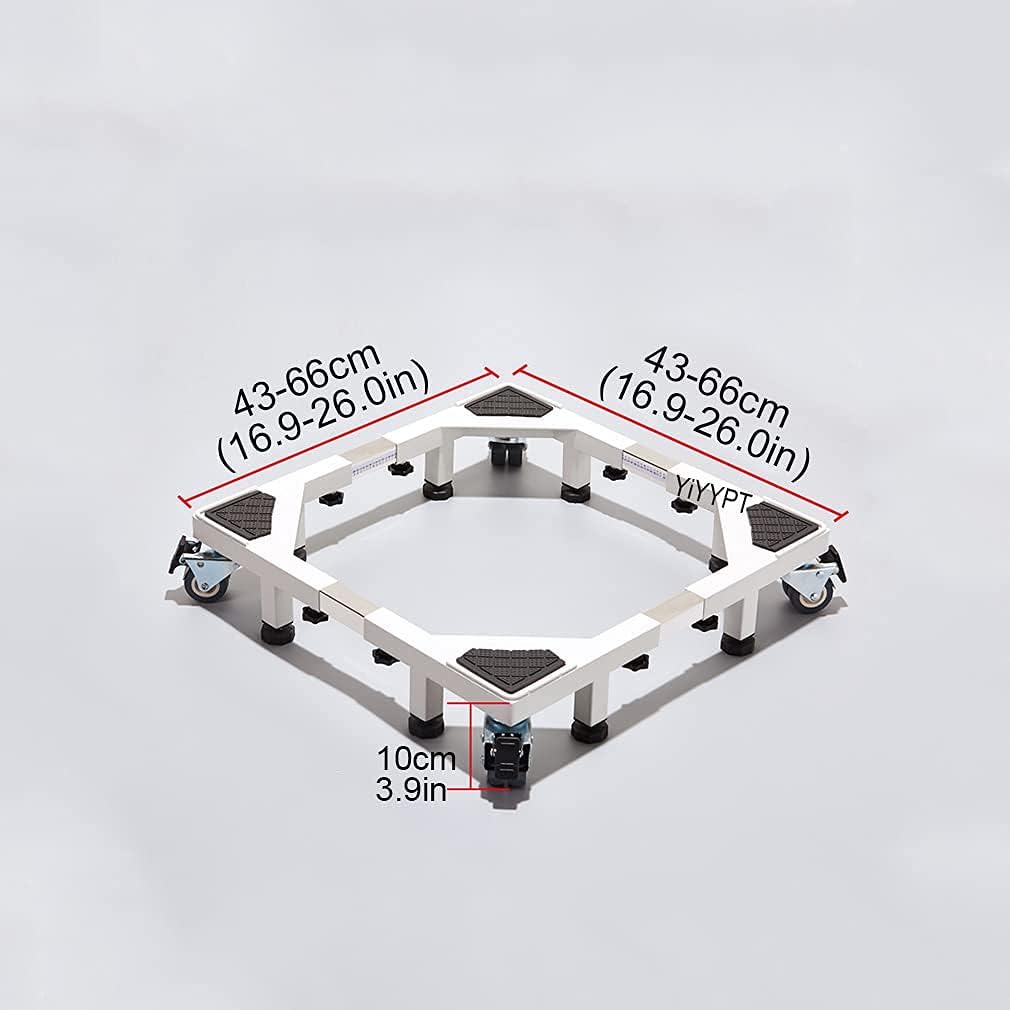 Adjustable Washing Machine Base Heavy Duty Washing Machine Stand Universal Base Fridge Stand Multi-Functional Furniture Roller Holder Stand Dryer Shelf 4/8/12 Feet Cabinet Coo