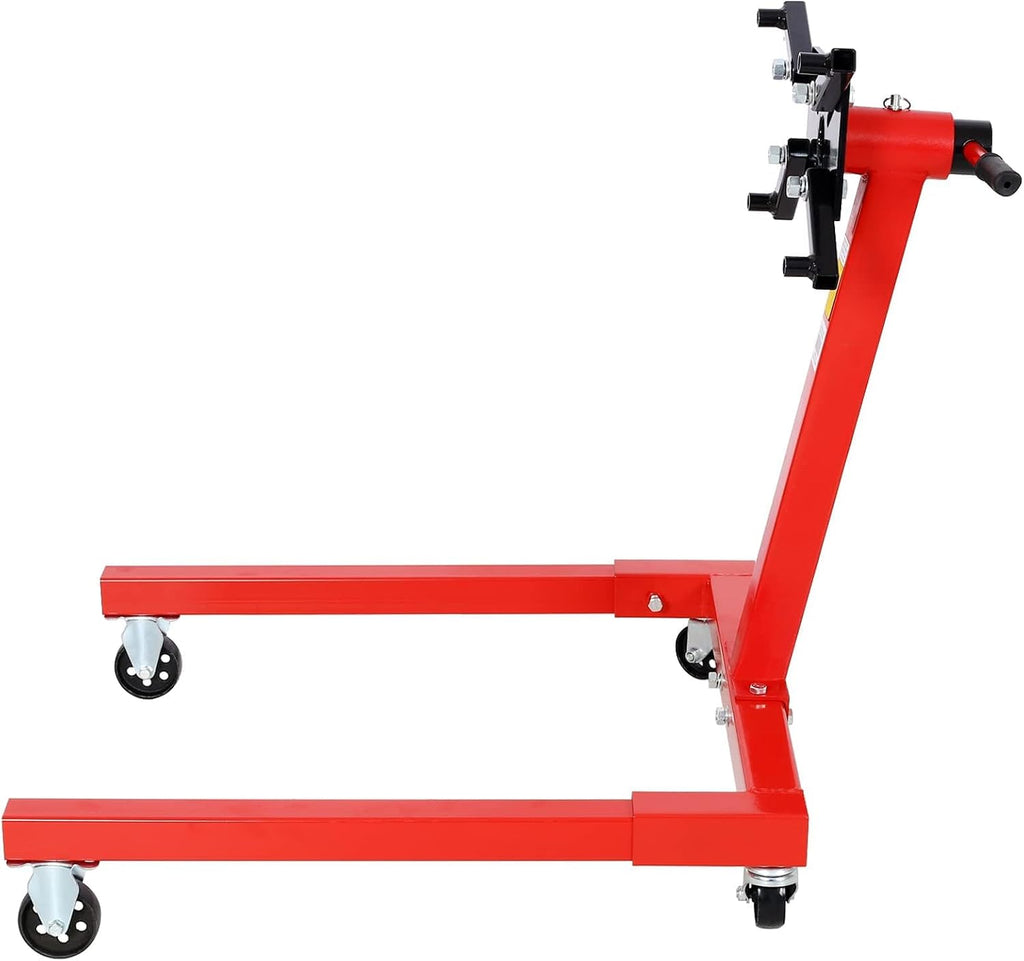 1250LBS Heavy-Duty Engine Stand with 360° Rotatable Adjustable Arms, Upgraded U-Shaped Base for Enhanced Stability, 4 Wheels Including 2 Universal for Easy Mobility, Jack-Lock Safety Design