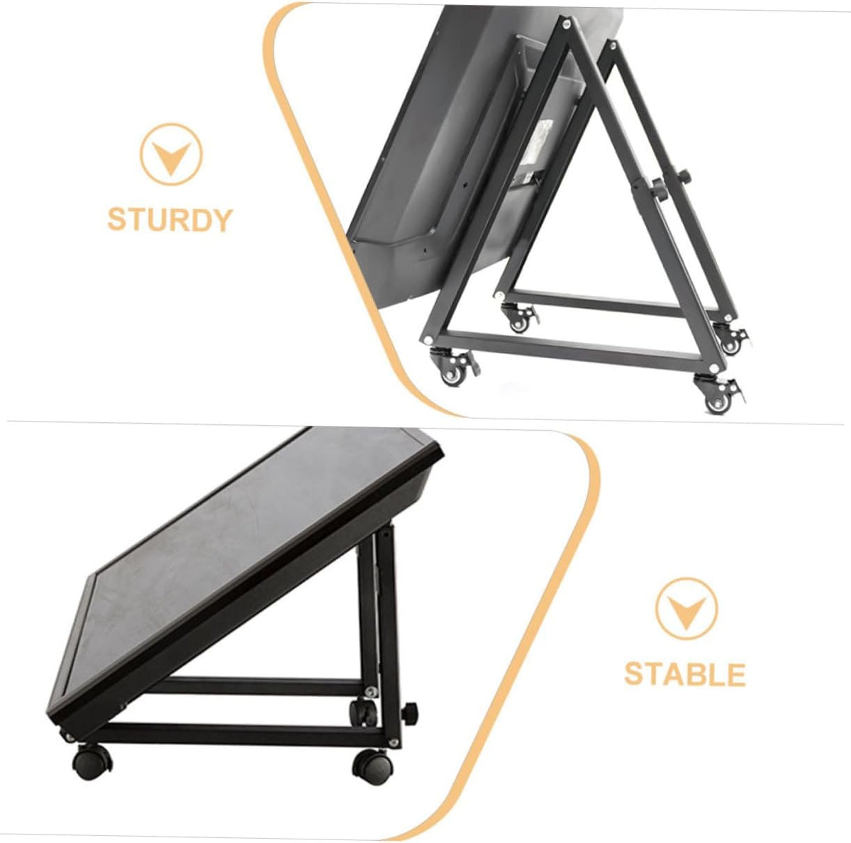 ERINGOGO Universal Mobile Tv Stand Base Tv Holder Wheels No Drill Installation Stable Support Home Office Use