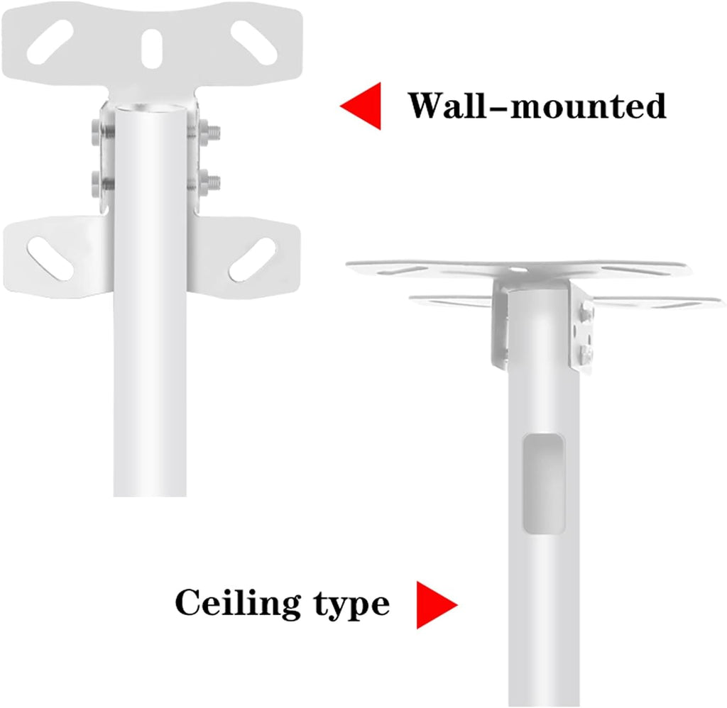 Universal TV Stand TV Stand Base White TV Hanger 40'-60' TV Ceiling Mount Tilt RotationBracket Height-Adjustable TV Ceiling Mount, Max 600x400mm and Holds Up to 110lbs Tv Stand Mo,White-1 meter