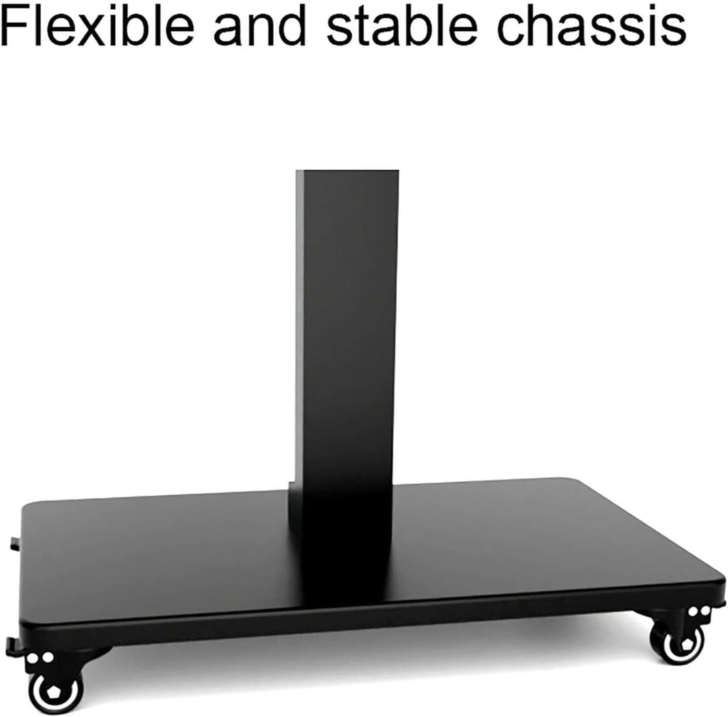 Mobile Tv Cart with Wheels - Adjustable Rolling Stand for 32-65 Inch Flat Screen Tvs Sturdy Tv Mount for Horizontal & Vertical Screens Easy Mobility and Stability