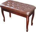 Piano Stool,Dressing Table Stoolduet Leather Piano Bench Deluxe Wood Piano Stool with Large Storage Box Keyboard Bench Vanity Stool,76 X 35 X 49Cm,Perfect for Home & Prof,Brown