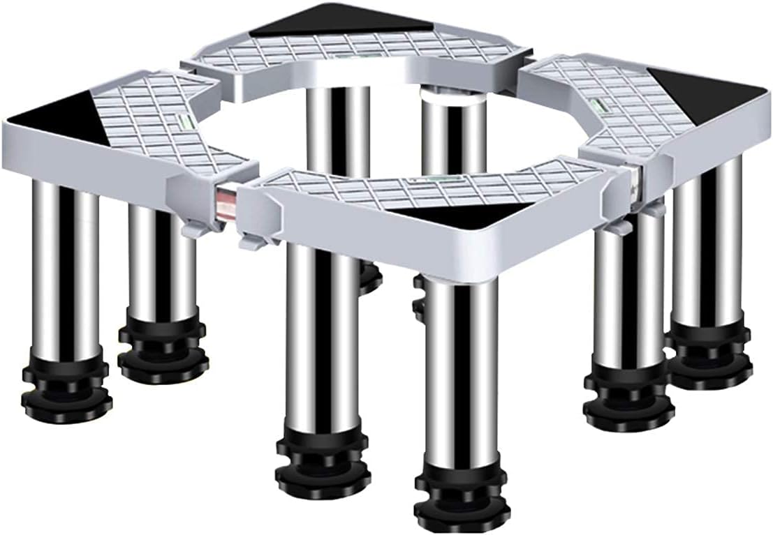 Washing Machine Stand Base Heavy Duty 4/8/12 Legs Adjustable Dryer Refrigerator Holder Bracket Length/Width 40-65cm Universal High Rack Wine Cooler Base Moisture Proof - 400kg