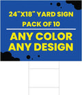 Custom Yard Sign Printing 4mm Coroplast Double Sided graduation yard sign, political yard sign Real Estate Rigid Signs, Party Decorations, Garden Sign with Step Stake (18x24 Pack of 10)