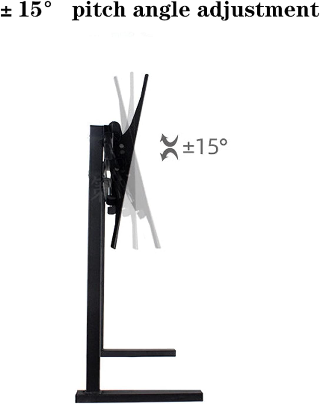 Universal TV Stand TV Stand Base 37'-75' LCD TV Universal Desktop Base Black Punch- Desktop TV Stand Rugged Steel TV Base Stand with Height Adjustable and Tilt Tv Stand Mount