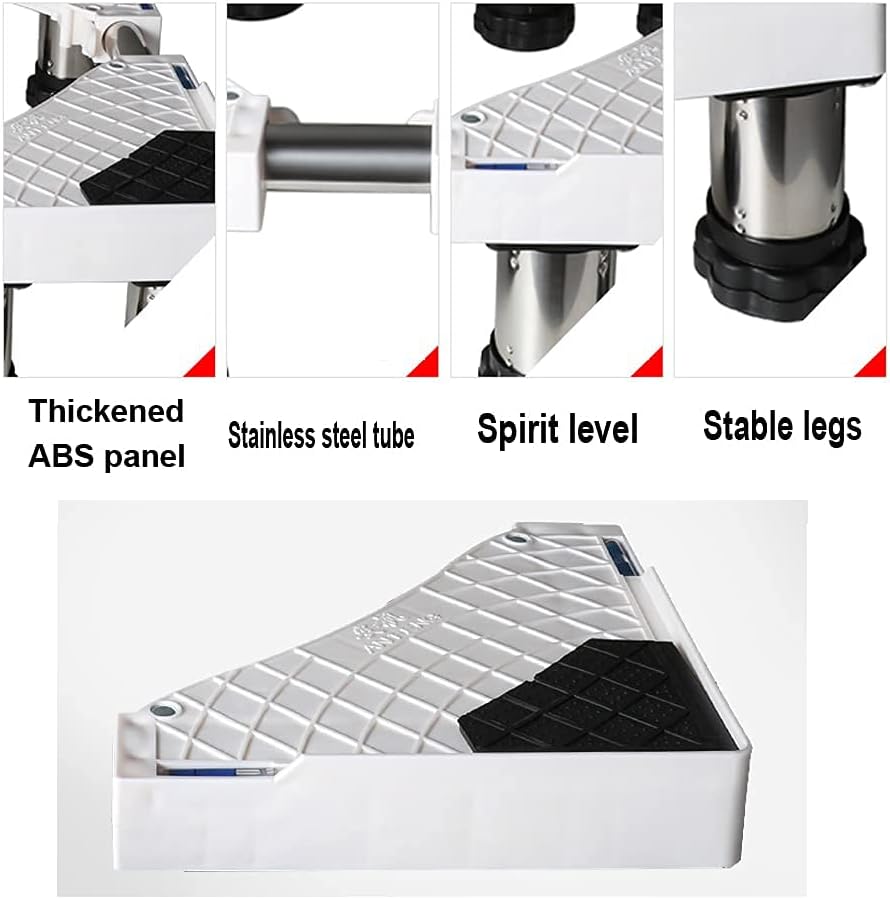 Adjustable Washing Machine Base Upgraded Washing Machine Stand Universal Appliance Base Bracket Heightening Fridge Stand Roller Adjustable Holder 47.5-63cm 4/8/12 Feet Anti-Vi