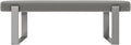 VANT Upholstered Bed Bench - Zigrino Mineral - Brushed Nickel - Contemporary Modern, Bedroom Bench Seat, Hallway, or Entryway
