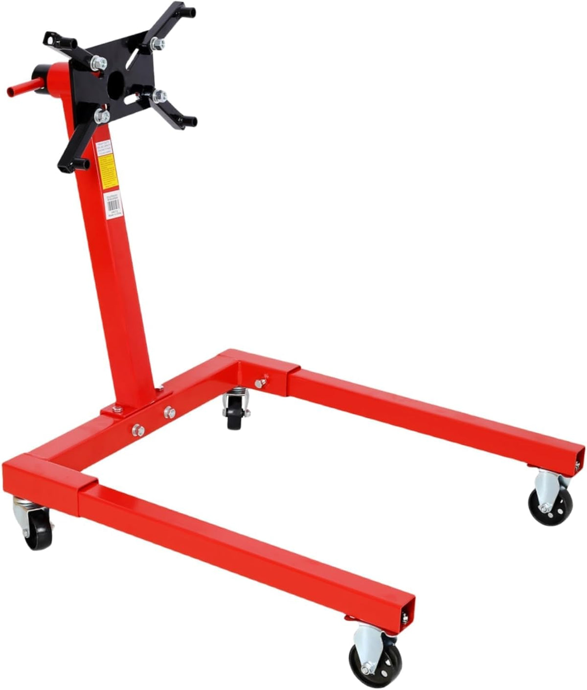 1250LBS Heavy-Duty Engine Stand with 360° Rotatable Adjustable Arms, Upgraded U-Shaped Base for Enhanced Stability, 4 Wheels Including 2 Universal for Easy Mobility, Jack-Lock Safety Design