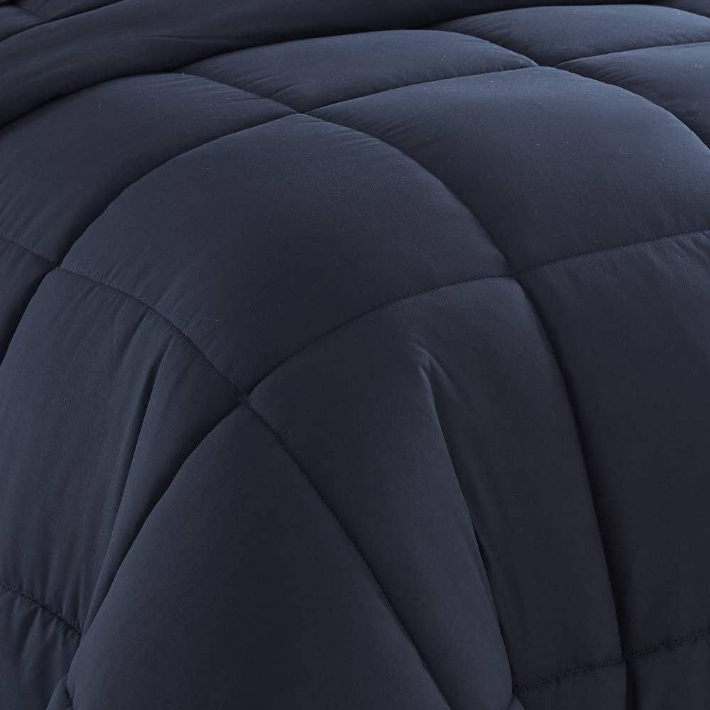 Sweet Home Collection Down Alternative Comforter All Season Warmth Luxurious Plush Loft Microfiber Fill Duvet Insert Bedding, King, Navy (Pack of 6)