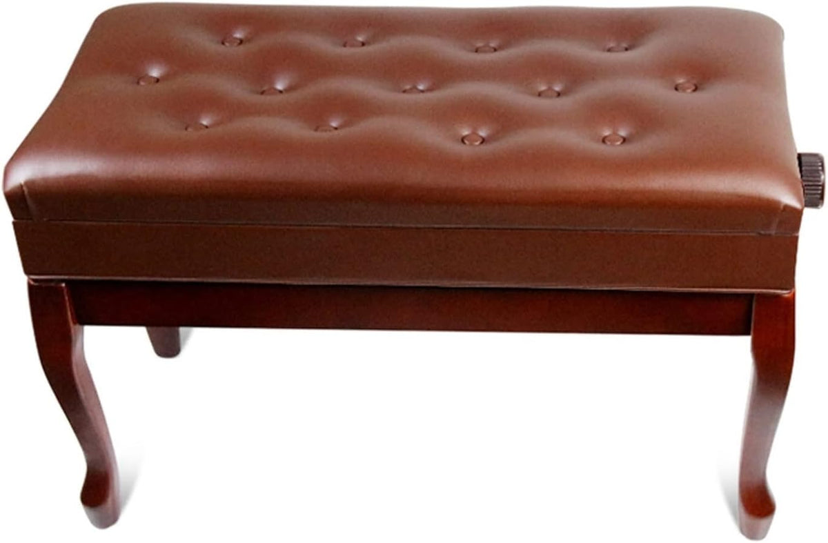 Modern Simple Piano Bench, Vanity Stool with Storage Compartment for Music Books,Padded Keyboard Bench,Brown