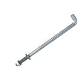 Sandbaggy 1/2' X 10' Threaded Concrete Anchor L-Bolts (Nuts & Washers Included) - Hot Dipped Galvanized - Sill Plate, Base Plate, Masonry, Wood, Cement Anchors, J Bolt (50, 1/2' x 10')