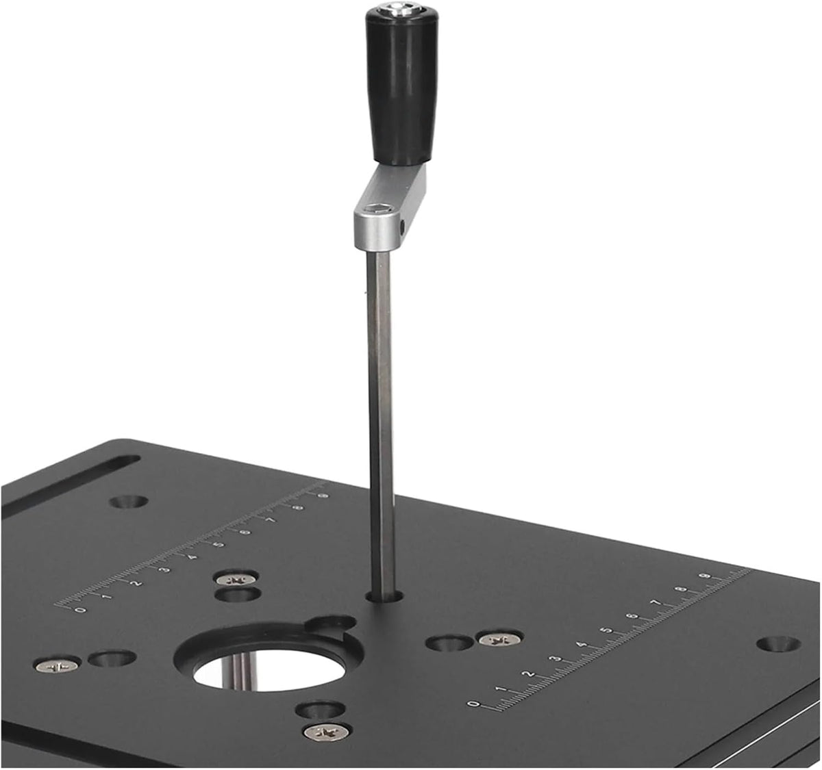 Router Lift Manual Lifting Router Lift System Kit Router Table Insert Base Plate(Silver)