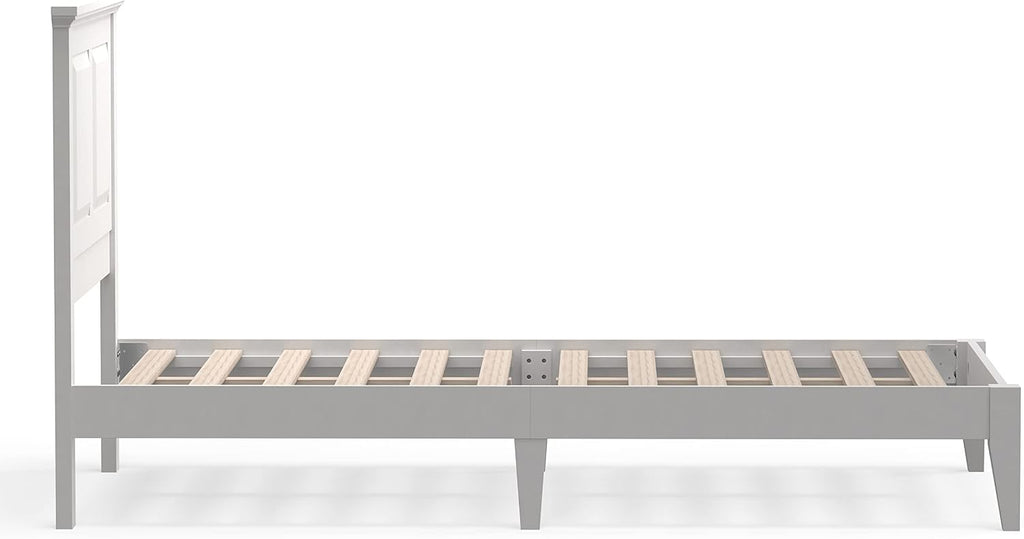 Glenwillow Home Cottage Style Solid Wood Platform Bed in Twin - Gloss White