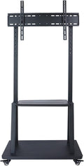 Heavy Duty Universal Floor TV Stand - Mobile TV Cart with Wheels and Storage, for 40 to 75 Inch TV LCD Led Plasma Flat Panel Screen, Black Beautiful Scenery