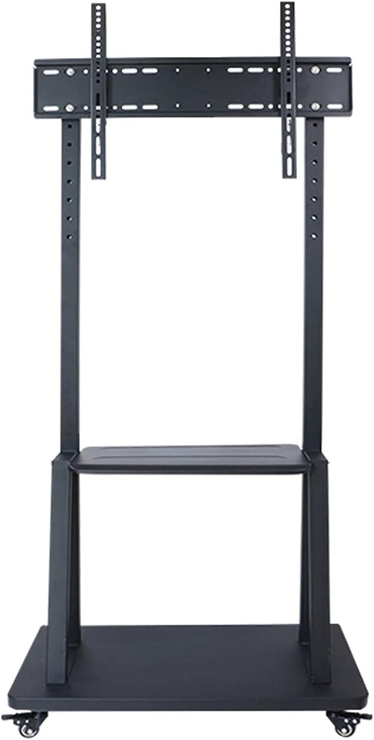 Heavy Duty Universal Floor TV Stand - Mobile TV Cart with Wheels and Storage, for 40 to 75 Inch TV LCD Led Plasma Flat Panel Screen, Black Beautiful Scenery