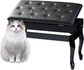 Piano Bench Piano Bench with Storage Piano Accessories Piano Bench Adjustable Height Vanity Stool Piano Bench Black Length 72cm*Width 34cm