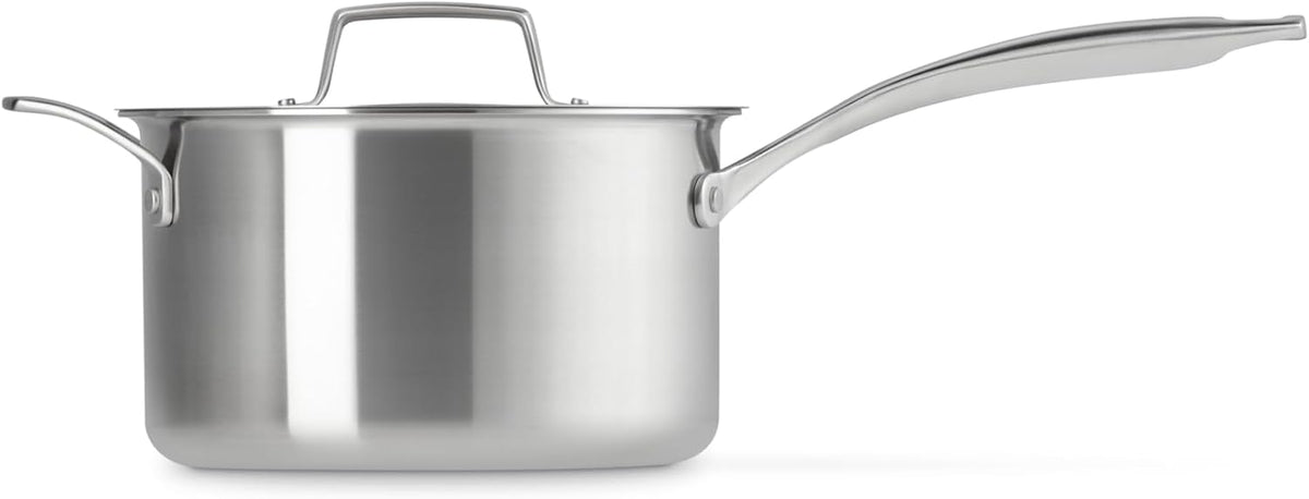 Le Creuset Stainless Steel Essential Saucepan, 4qt