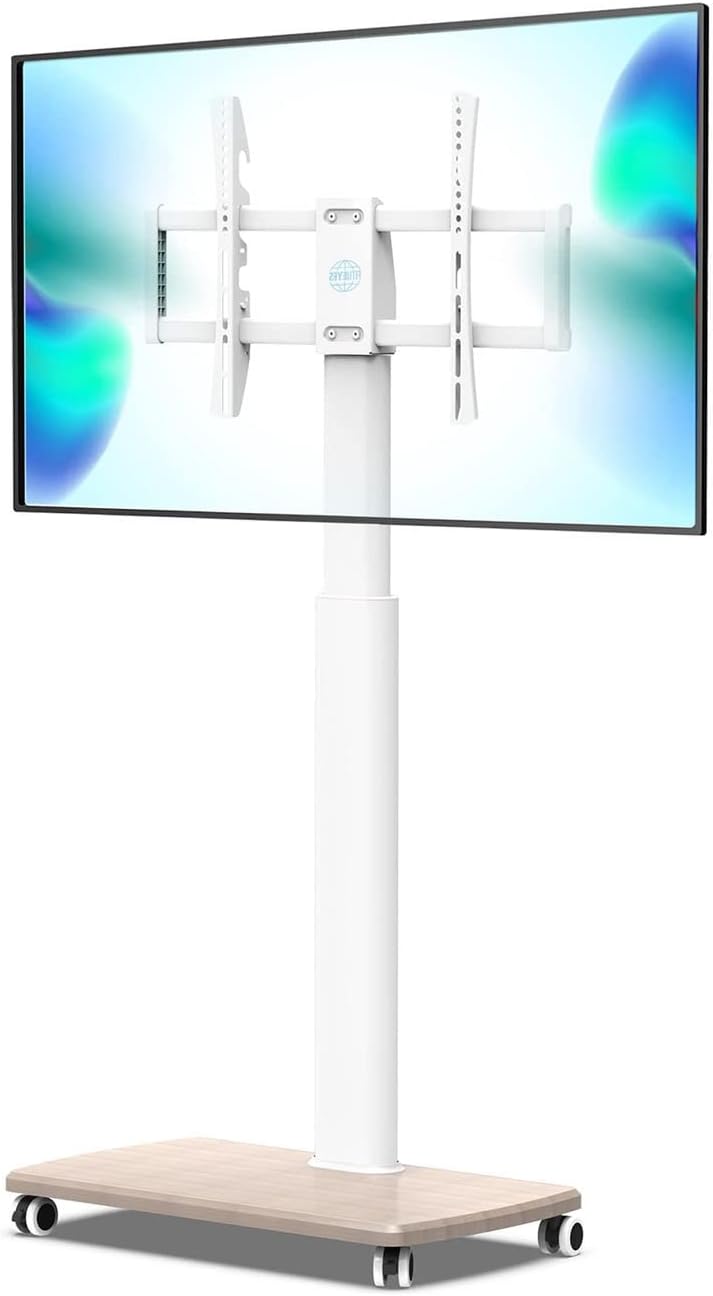 Portable Mobile Tv Cart On Wheels - Rolling LCD Floor Stand with Swivel Mount, 37 to 70 Inch Corner Universal for Bedroom, Outdoor, Small Dorm,A,1270,1470mm
