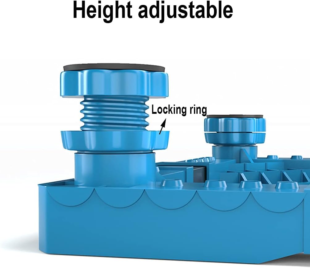 Washing Machine Base Universal Adjustable Refrigerator Holder Bracket Length 50-62cm Width 47-59cm Washer Pedestals & Frames Stent for Dishwasher ice Maker (Blue)