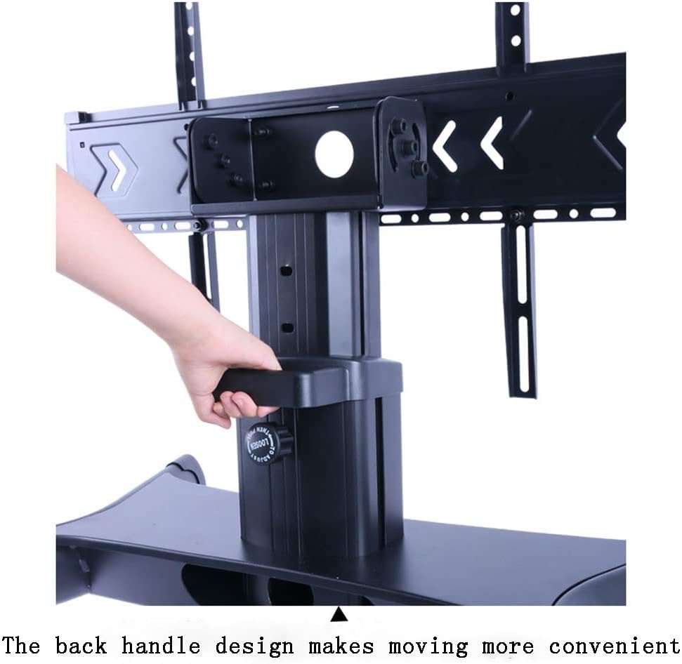 Universal TV Stand Portable TV Stand Universal Swivel TV Stand/Base Table Top TV Stand for 32 to 70 Inch TVs with 90 Degree Swivel, 4 Level Height Adjustable, Heavy Duty Tempered Glass Base, Holds Up