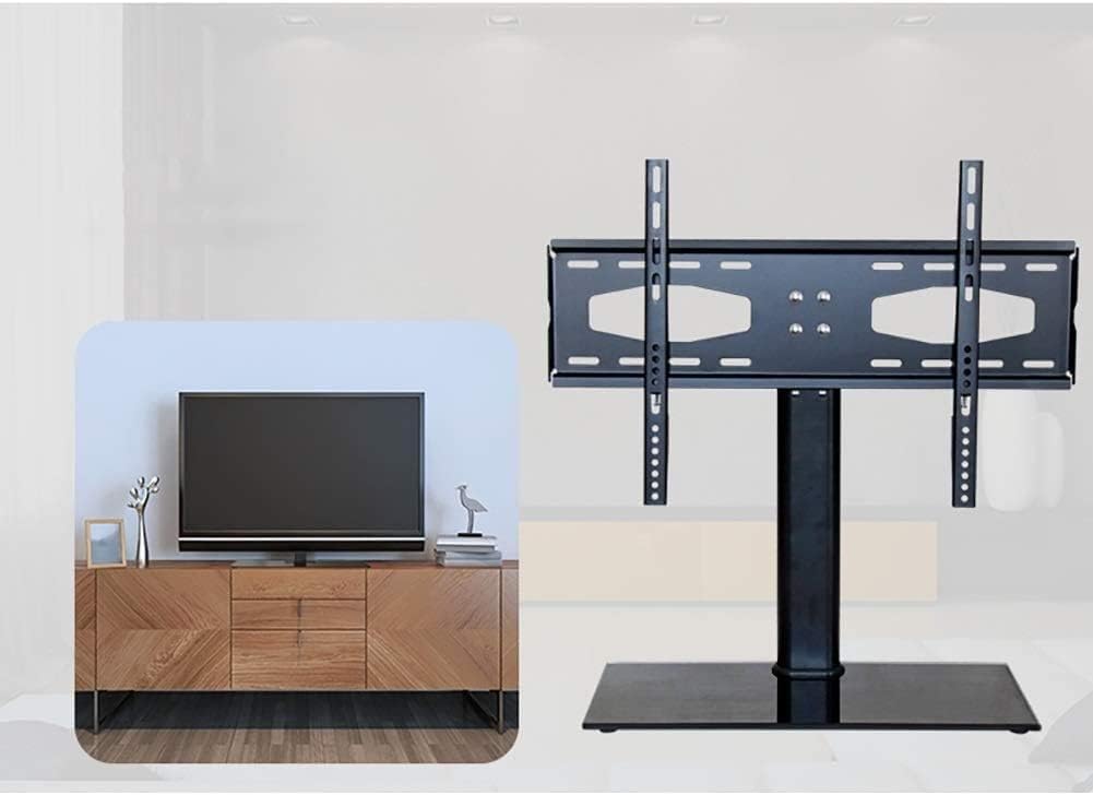 Rolling TV Stand, Mobile TV Cart, TV Mount TV Stand Base,Universal Swivel TV Stand Height Adjustable TV Table Stand(