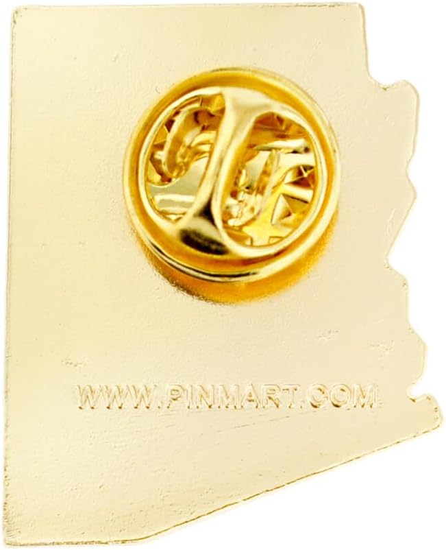 PinMart State Shape Flag Lapel Pin