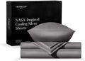 Miracle Made Extra Luxe Soft, Cool-to-the-Touch Cotton Bed Sheet Set, 3-Piece – Silver-Treated, Breathable, Lightweight Bedding – Twin XL Size, Silver Grey