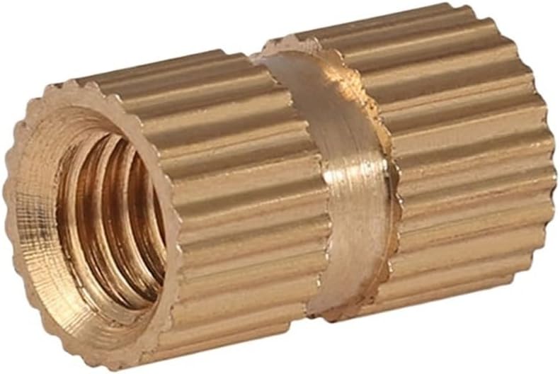 25pcs Type B Solid Brass Injection Molding Knurl Thread Insert Nuts - M3 M4 M5 M6 M8 Embedded Nutserts(10mmxM4x5.2mm)