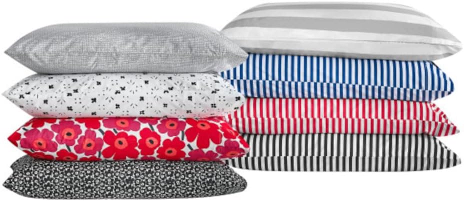 Marimekko - Twin Sheets, Cotton Percale Bedding Set, Crisp & Cool Home Decor (AJO Black, Twin/Twin XL)